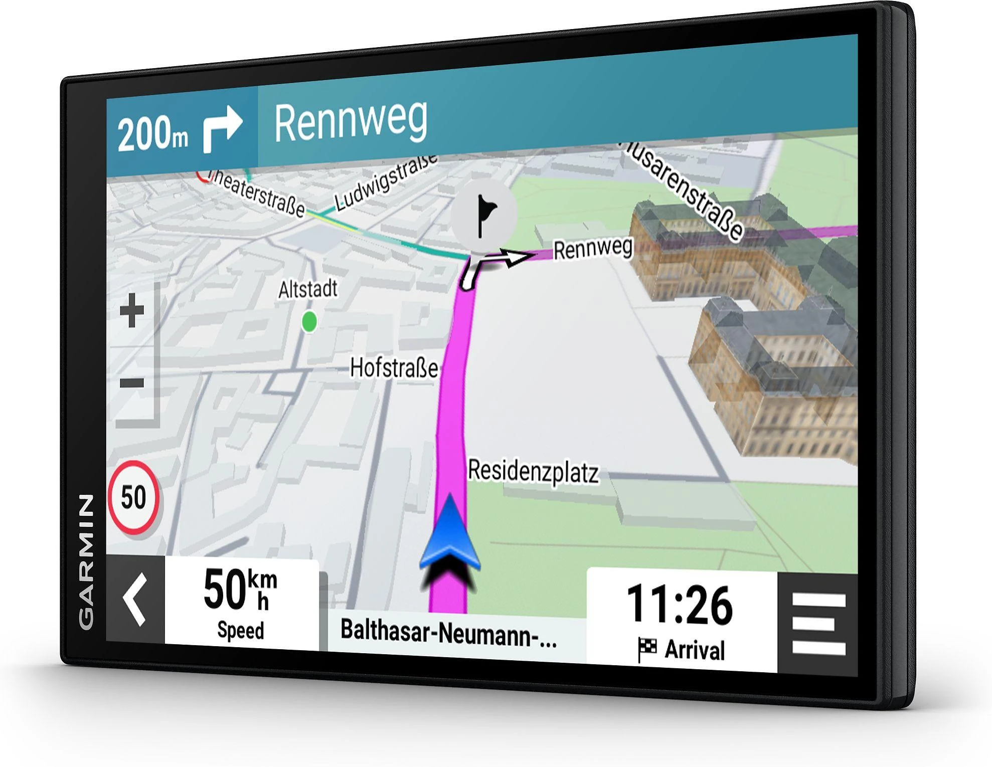 Garmin Drive 76 Navigatorius su eismo informacija ir išmaniojo telefono programėle