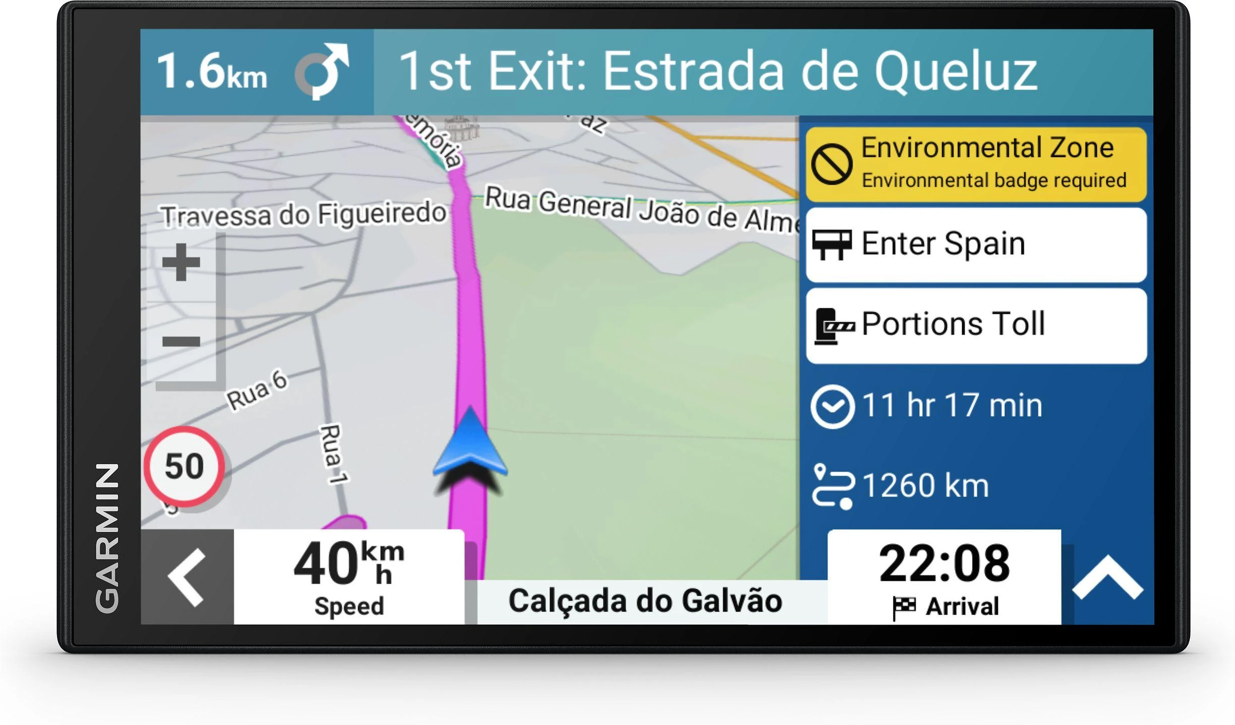 Garmin Drive 76 Navigatorius su eismo informacija ir išmaniojo telefono programėle