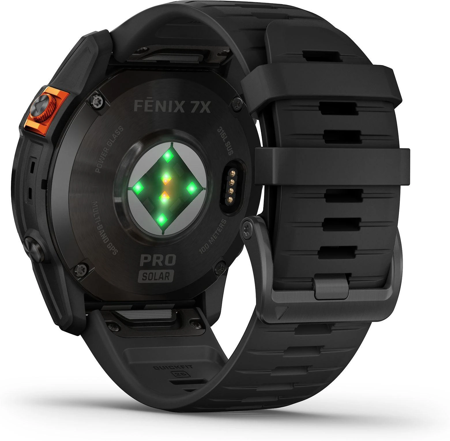 Išmanusis laikrodis Garmin Fenix 7X Pro Solar, Pilkos spalvos korpusas su juodos spalvos silikoniniu dirželiu