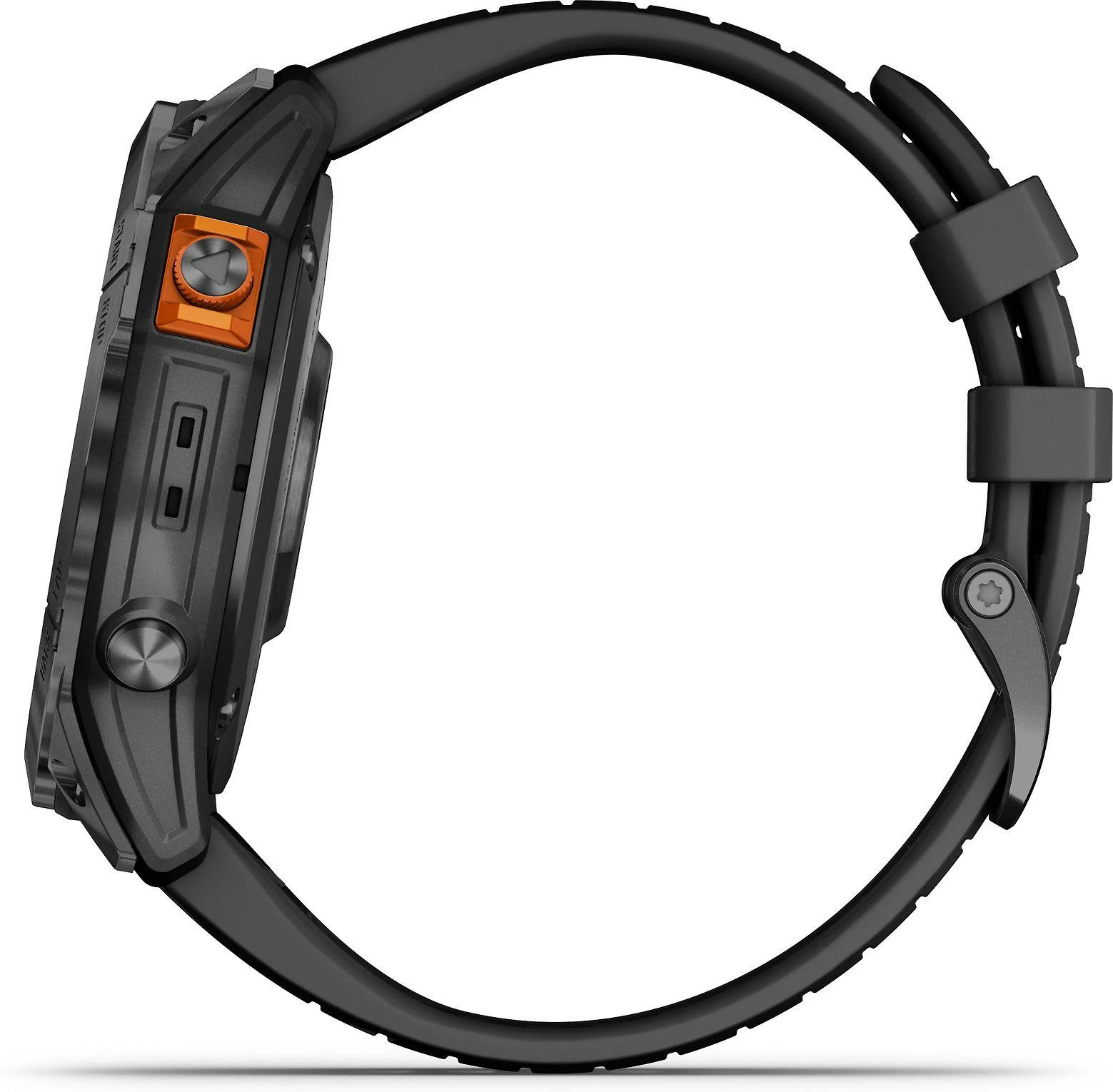 Išmanusis laikrodis Garmin Fenix 7X Pro Solar, Pilkos spalvos korpusas su juodos spalvos silikoniniu dirželiu