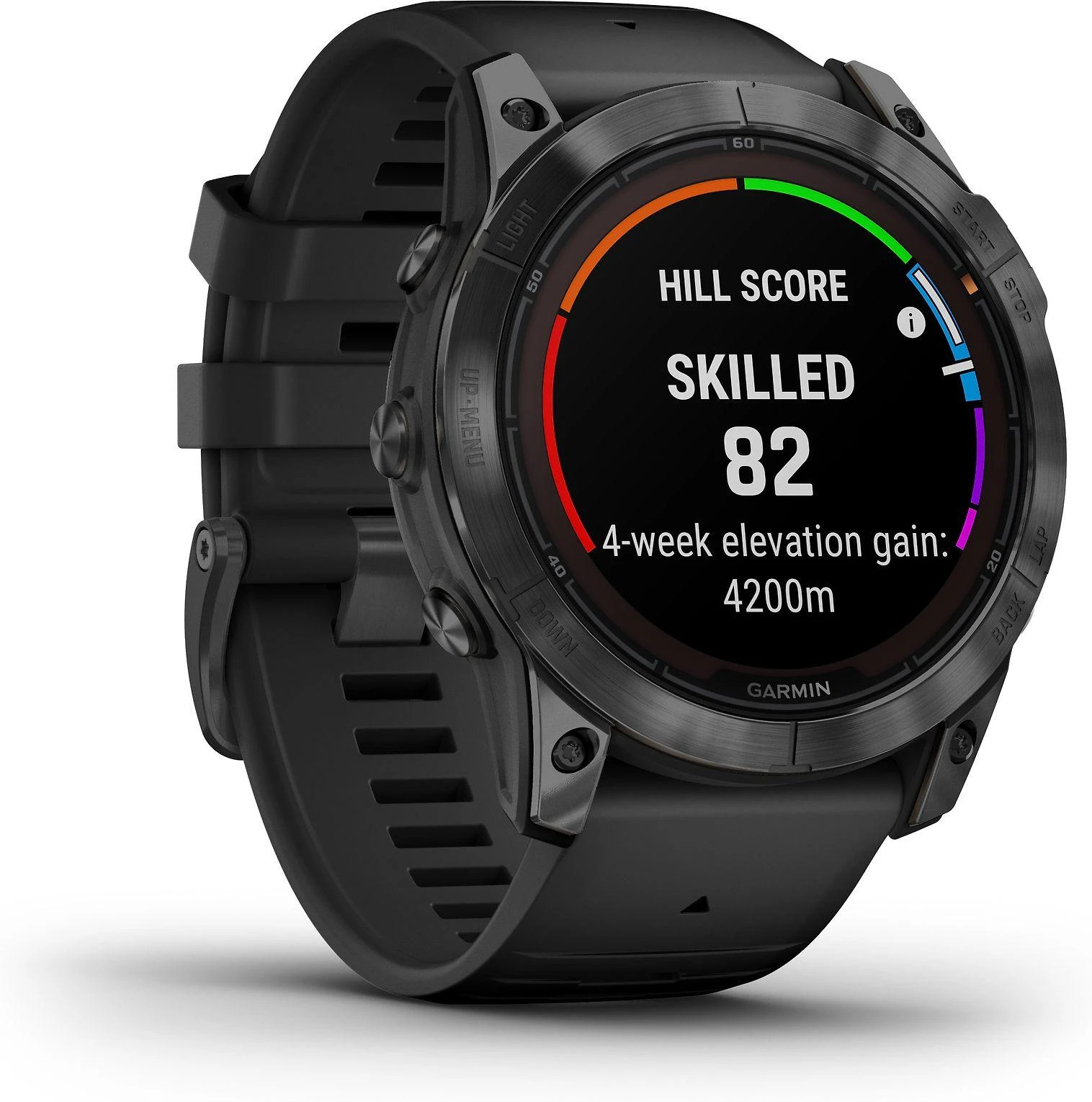 Išmanusis laikrodis Garmin Fenix 7X Pro Solar, Pilkos spalvos korpusas su juodos spalvos silikoniniu dirželiu