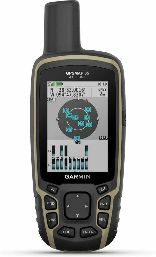 Garmin GPSMAP® 65 Kelių dažnio juostų ir palydovinės navigacijos tinklų delninis įrenginys