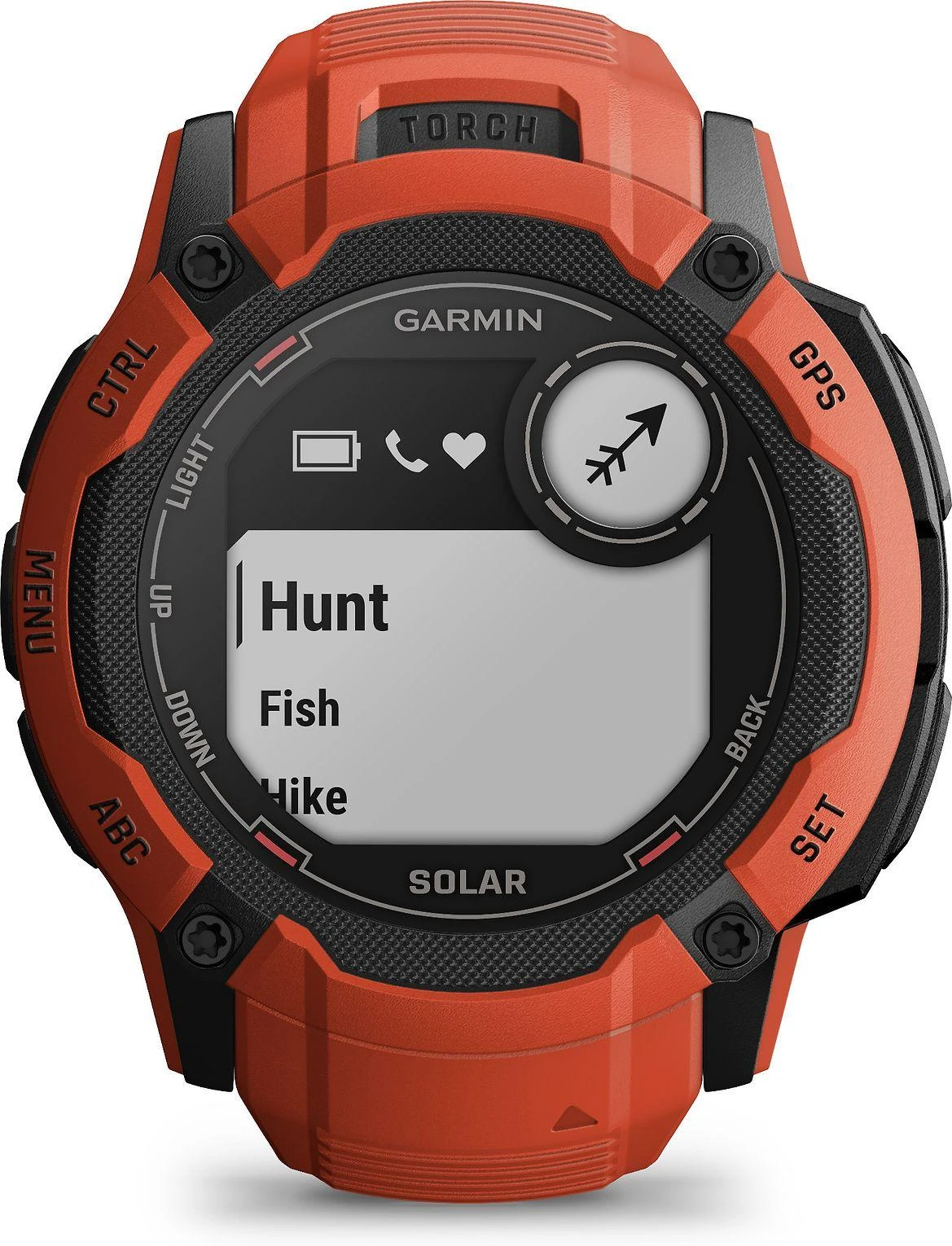 Išmanusis laikrodis Garmin Instinct 2X Solar, Juodos ir raudonos spalvų korpusas su raudonos spalvos dirželiu