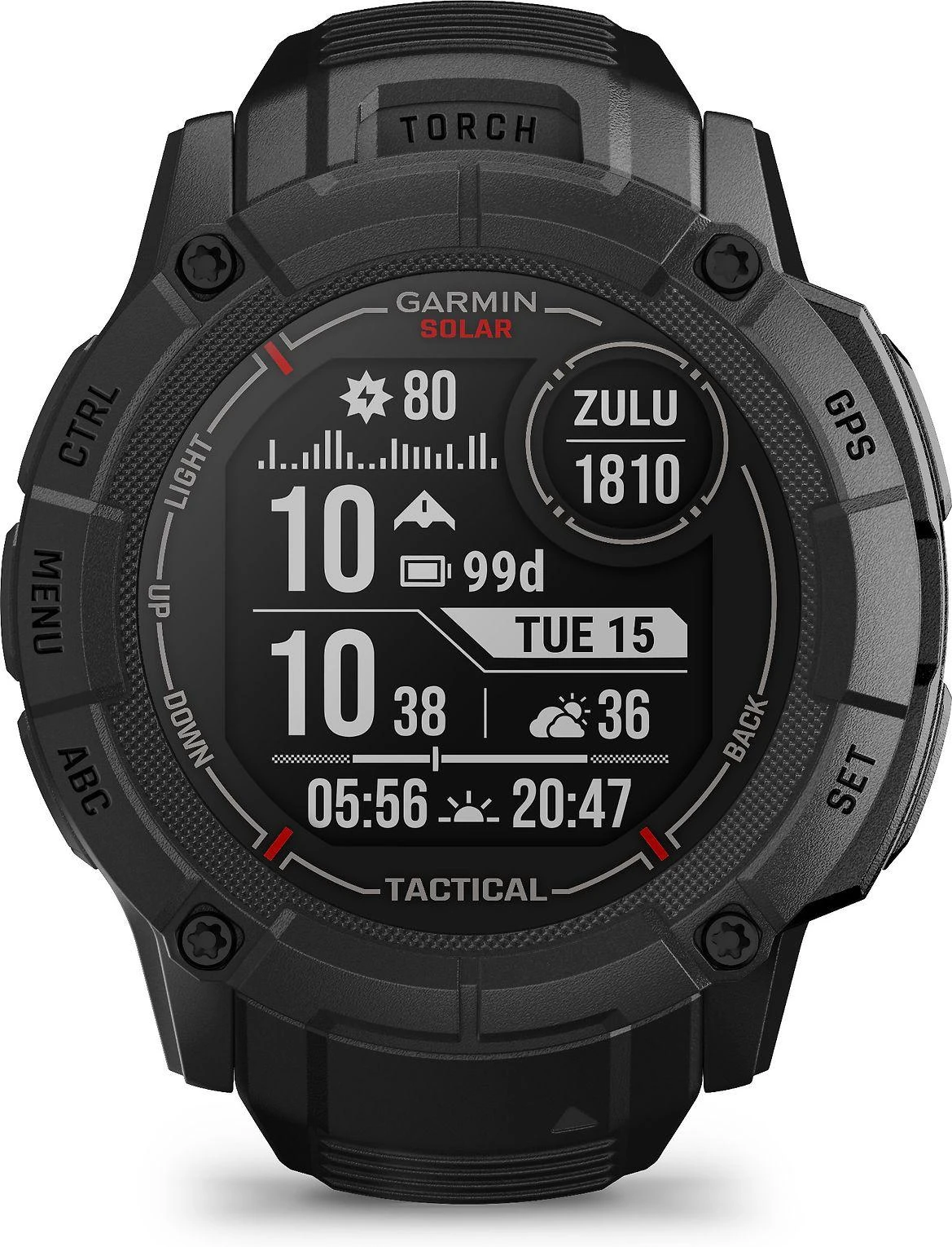 Išmanusis laikrodis Garmin Instinct® 2x Solar – Tactical Edition, Juodos spalvos