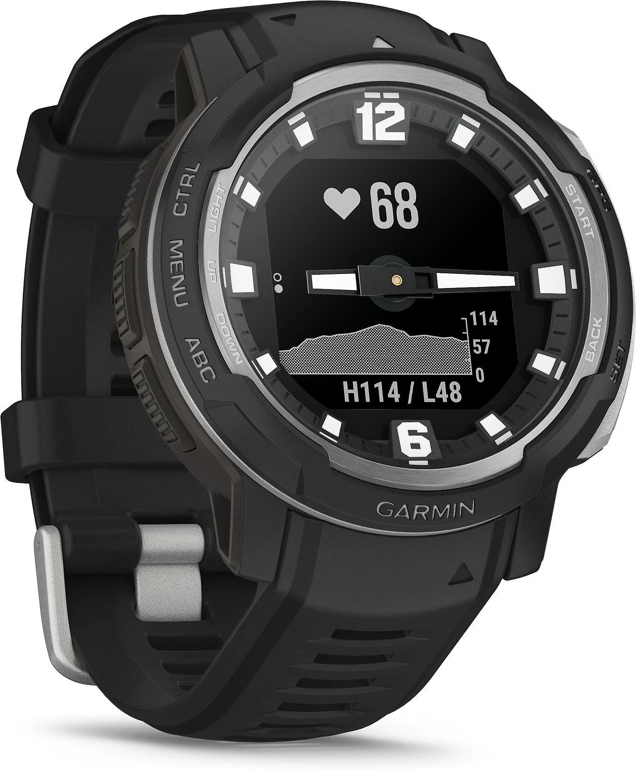 Išmanusis laikrodis Garmin Instinct® Crossover - Standard Edition, Juodos spalvos