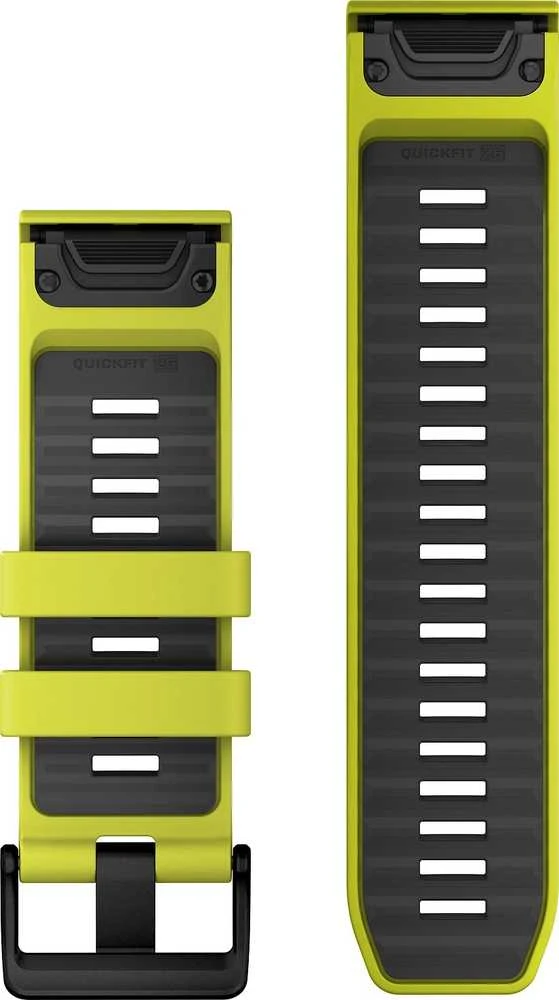 Garmin QuickFit 22mm Silikoninės laikrodžių apyrankės, Geltona/grafitas