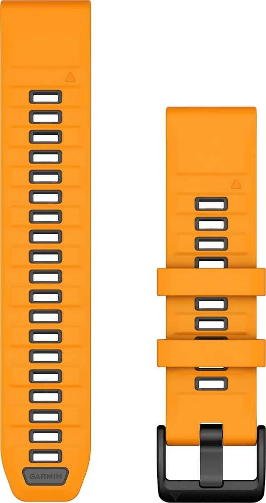 Garmin QuickFit 22mm Silikoninės laikrodžių apyrankės, Oranžinė/grafitas