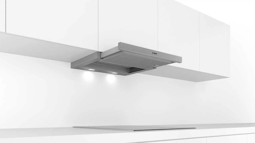 Bosch DFM064A53 Serija 4, Ištraukiamasis gartraukis, 60 cm, Sidabrinio metalo