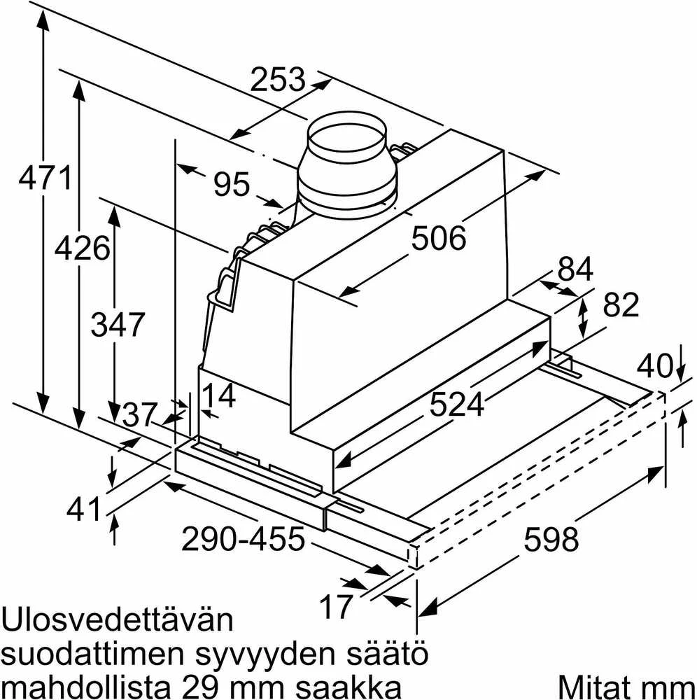 Bosch DFS067A51 Serie | 4, Ištraukiamasis gartraukis, 60 cm, sidabro sp.