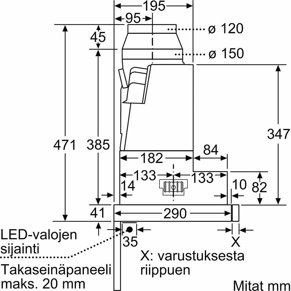 Bosch DFS067A51 Serie | 4, Ištraukiamasis gartraukis, 60 cm, sidabro sp.