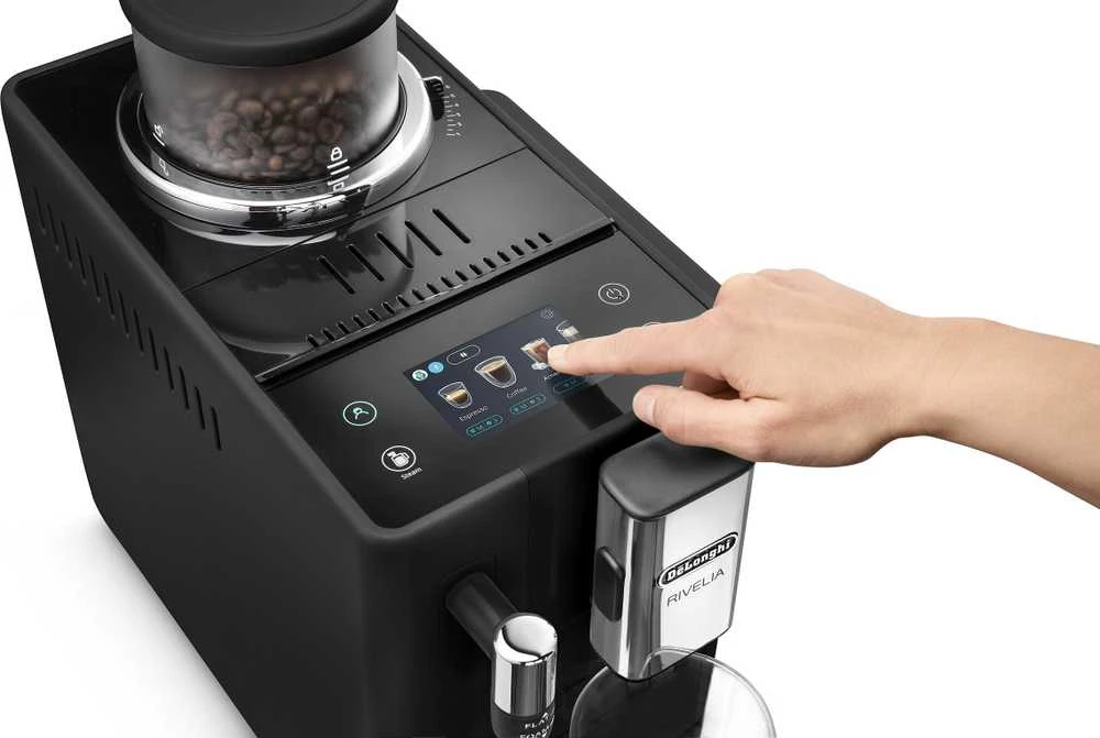 Delonghi Kavos aparatas | EXAM 440.35.B RIVELIA | Slėgis 19 bar | Su pieno plakikliu | Automatinis | 1450 W | Onyx Juodas