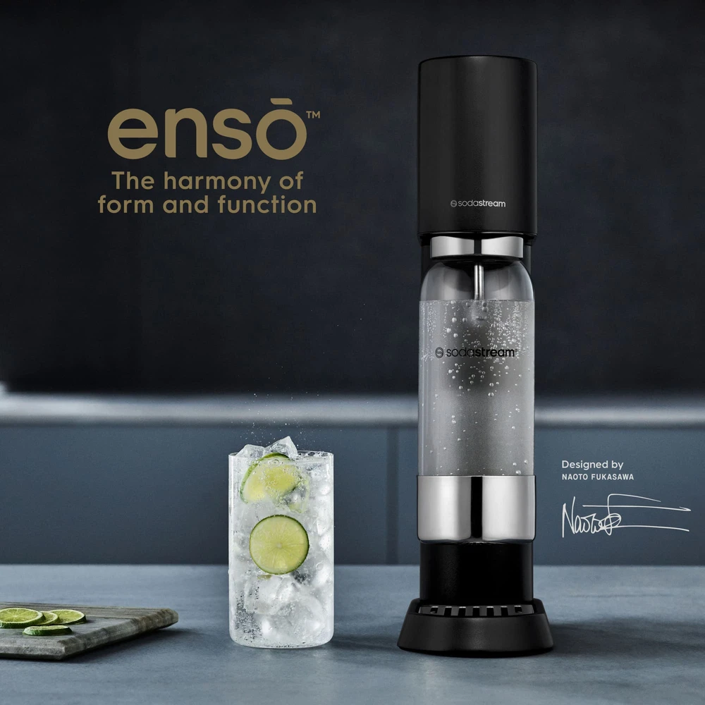 Gazuotų gėrimų gaminimo aparatas SodaStream Enso, juodos spalvos