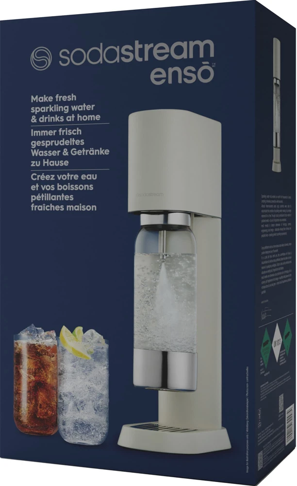 Gazuotų gėrimų gaminimo aparatas SodaStream Enso, juodos spalvos