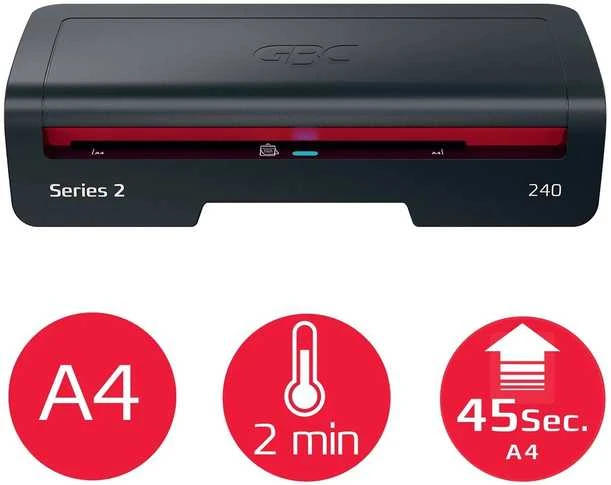 GBC 240 Home Office Laminavimo aparatas A4, 400 mm/min, Juoda/Raudona