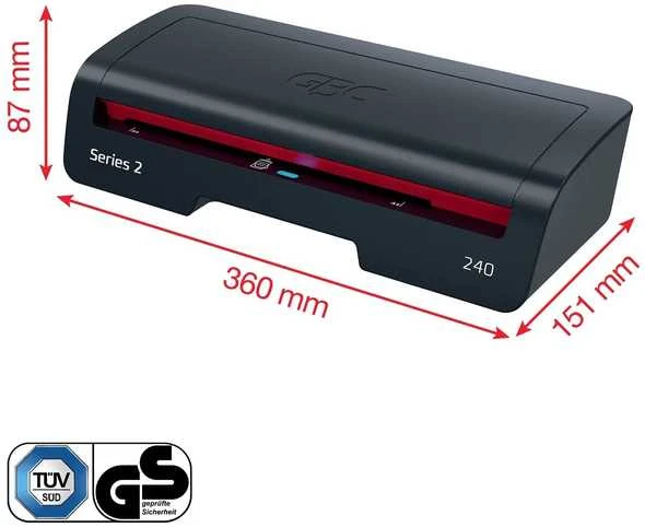 GBC 240 Home Office Laminavimo aparatas A4, 400 mm/min, Juoda/Raudona