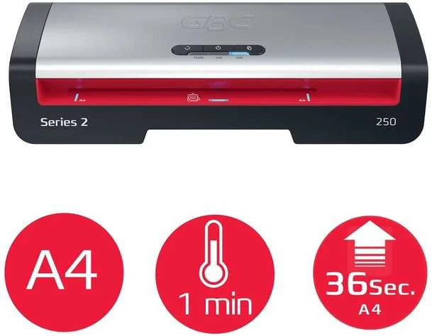 GBC 250 Office Laminavimo aparatas A4, 500 mm/min, Juoda/Pilka