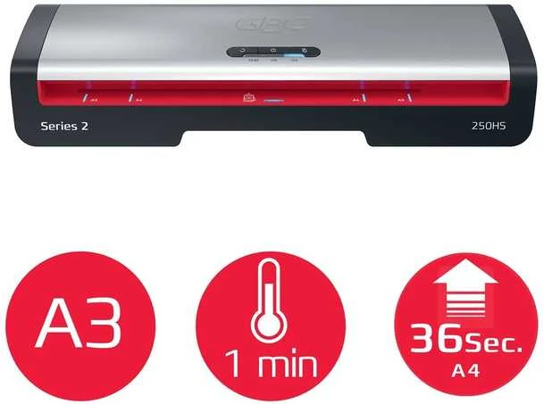 GBC 250HS Office Laminavimo aparatas A3, 500 mm/min, Pilka/Juoda
