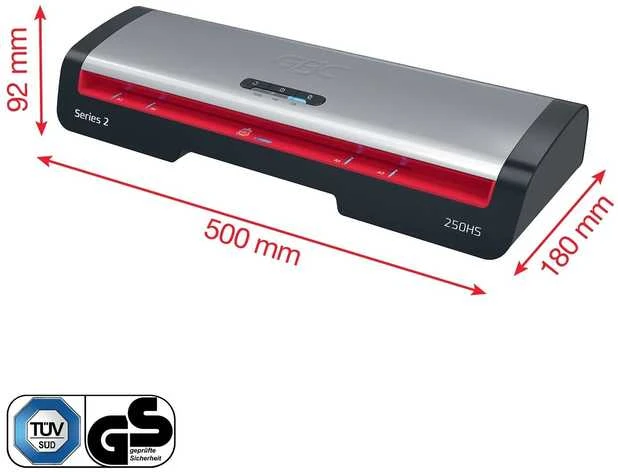 GBC 250HS Office Laminavimo aparatas A3, 500 mm/min, Pilka/Juoda