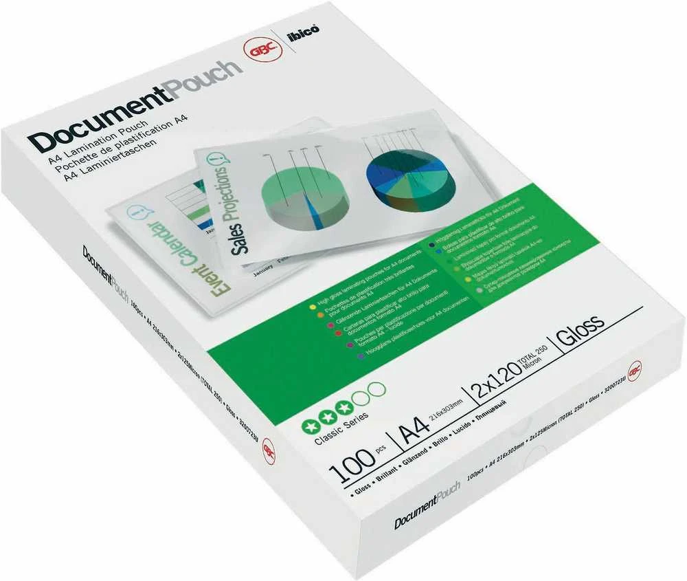 GBC Folie laminacyjne dokumentų maišelis A4 2x100 mikrofonas (3740306)