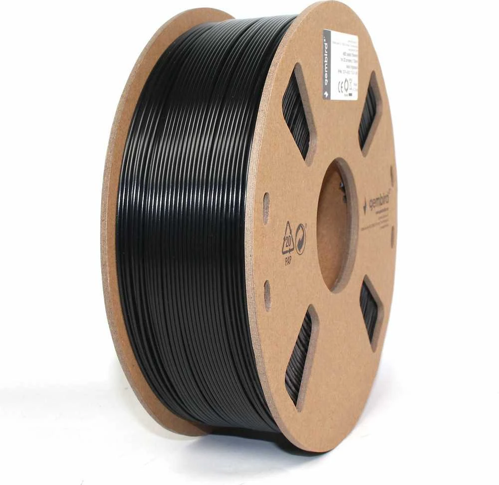 Gembird Flashforge ABS plastikas filamentas | 1.75 mm diameter, 1kg/spool | Juodas