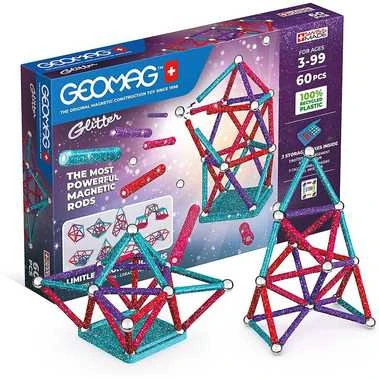 Geomag Glitter Recycled -magneettirakennussarja, 60 osaa