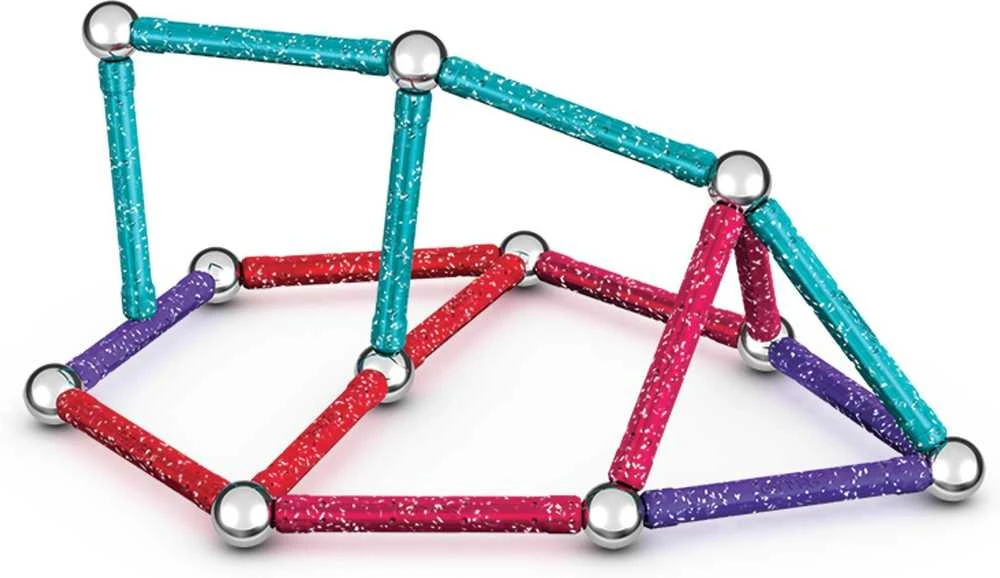 Geomag Glitter Recycled -magneettirakennussarja, 60 osaa
