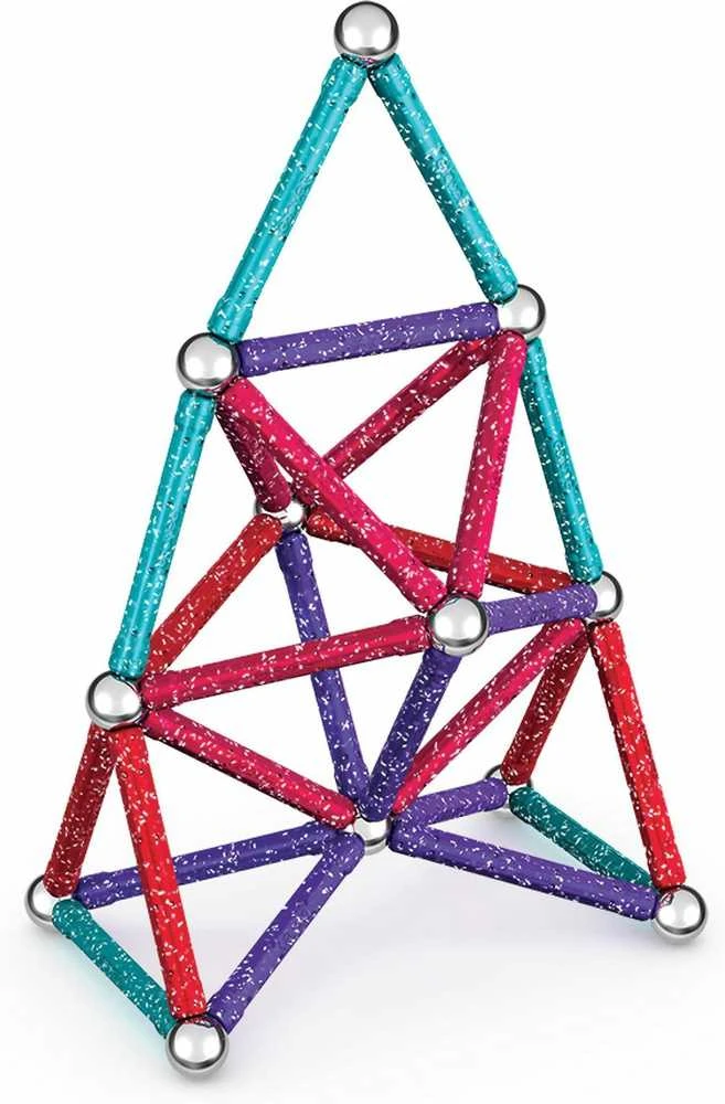 Geomag Glitter Recycled -magneettirakennussarja, 60 osaa