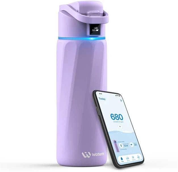 Gertuvė WaterH BOOST Chug Lid älyjuomapullo, 710 ml, violetti