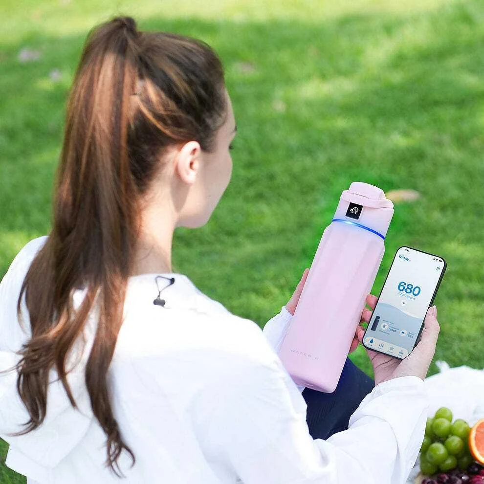 Gertuvė WaterH BOOST Chug Lid älyjuomapullo, 946 ml, vaaleanpunainen