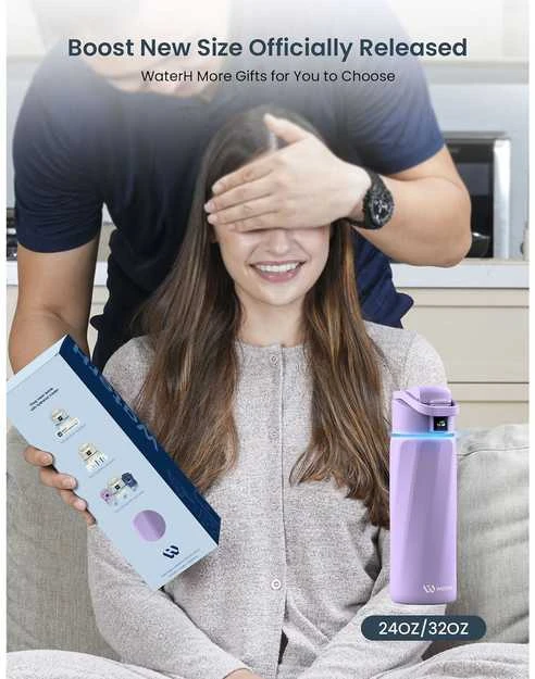 Gertuvė WaterH BOOST Chug Lid älyjuomapullo, 710 ml, violetti
