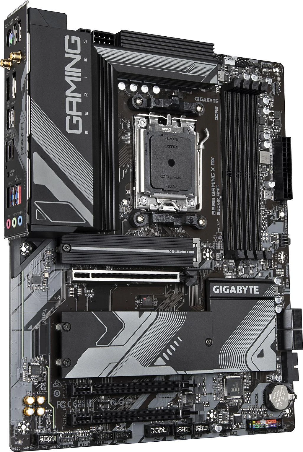 Pagrindinė plokštė GIGABYTE B650 GAMING X AX AM5 4xDDR5 4xSATA 3xM.2 1xHDMI 1xDP