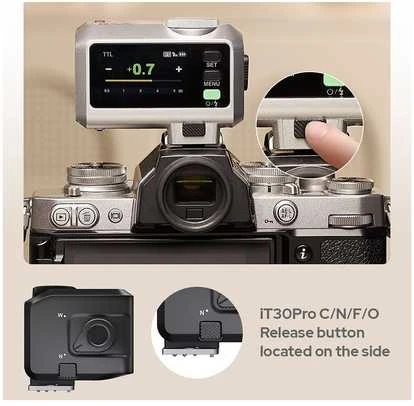 Fotoaparato Blykstė - Godox iT30Pro N TTL Blykstė, Skirta Nikon, HSS 1/8 000 S, 7,4 V/900 mAh, USB-C, 560 Blyksnių
