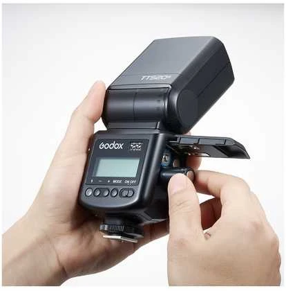 Fotoaparato blykstė - Godox TT520III LCD, reguliuojama galia, sukamoji galva