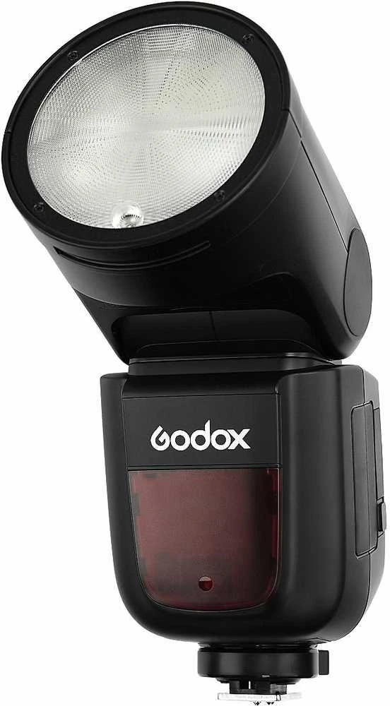 „Godox V1s“ apvalios galvos blykstė „Sony“.