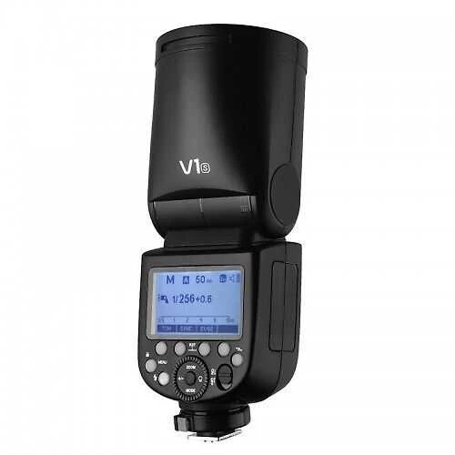 „Godox V1s“ apvalios galvos blykstė „Sony“.