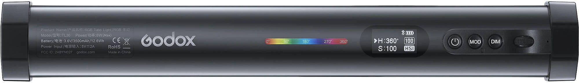 Godox TL30 RGBW vamzdinis šviestuvas, 2 vnt