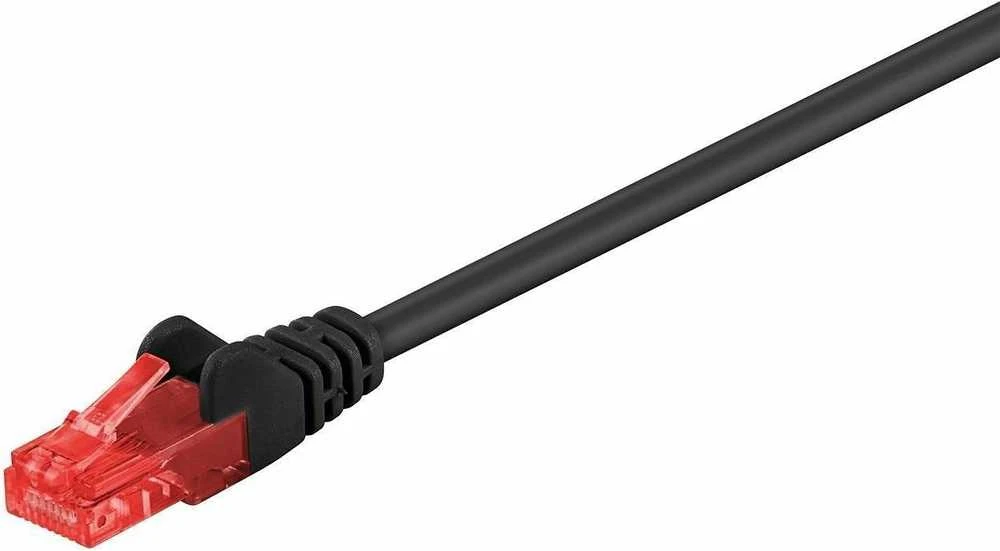 Goobay CAT6 U / UTP tinklo kabelis, 15 m, juodas