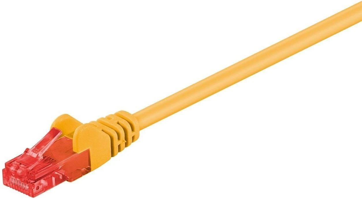 Goobay CAT6 U / UTP tinklo kabelis, 7,5 m, geltonas