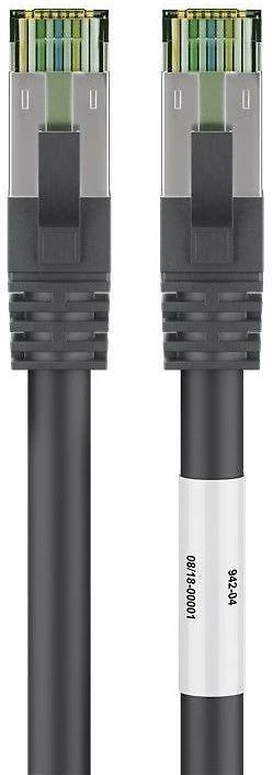 Goobay CAT8.1 S / FTP (PiMF) tinklo kabelis, 0,5 m, juodas
