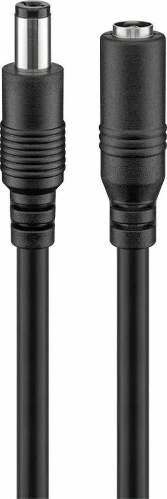 DC prailgintuvas 5.5/2.1mm - kaištis-lizdas - 10m - juodas - Goobay 71400