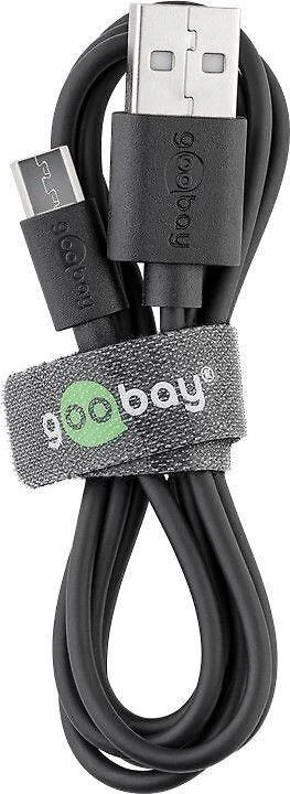 Goobay Micro-USB 5 W pakrovėjas + laidas, 1 m, juodas