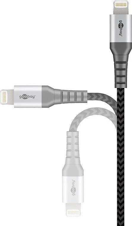 Goobay | Lightning to USB-A tekstilinis kabelis su metaliniais kištukais | 49268 | USB-A į „Lightning“.