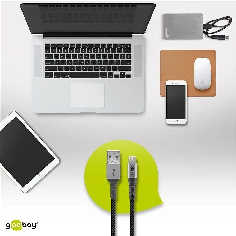 Goobay | Sinchronizavimo ir įkrovimo laidas | 49269 | „Apple Lightning“ prie A tipo USB
