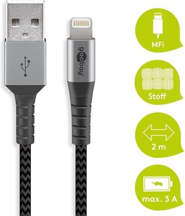 Goobay | Sinchronizavimo ir įkrovimo laidas | 49269 | „Apple Lightning“ prie A tipo USB