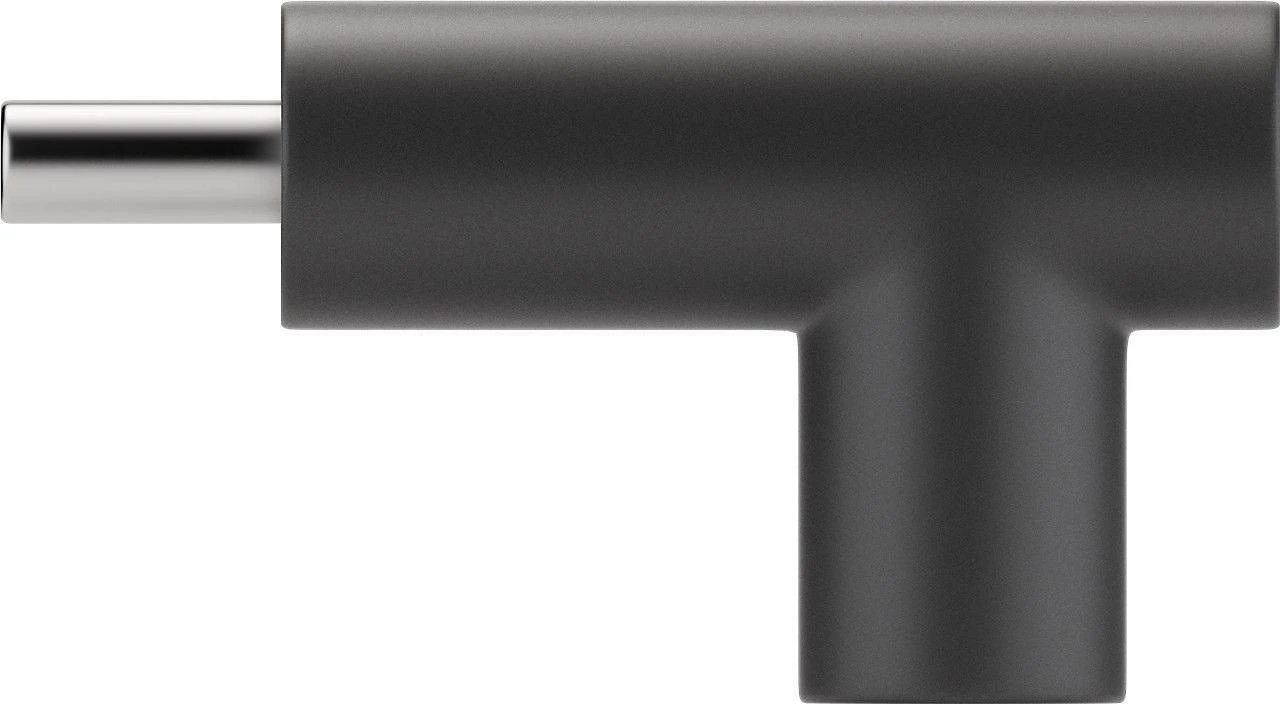 USB-C 90 laipsnių kampo adapteris juodas