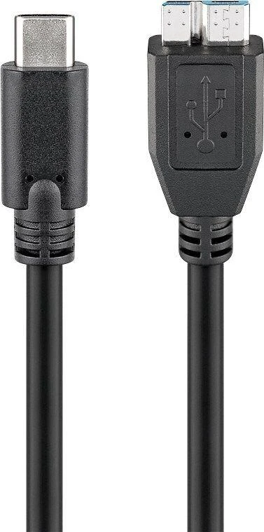 Goobay | Apvalus kabelis | USB-C į micro-B 3.0 laidas | 67995 | mikro-B 3.0 | USB-C (vyriškas)