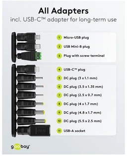 „Goobay“ universalus maitinimo šaltinis 3 V - 12 V, maks. 18 W