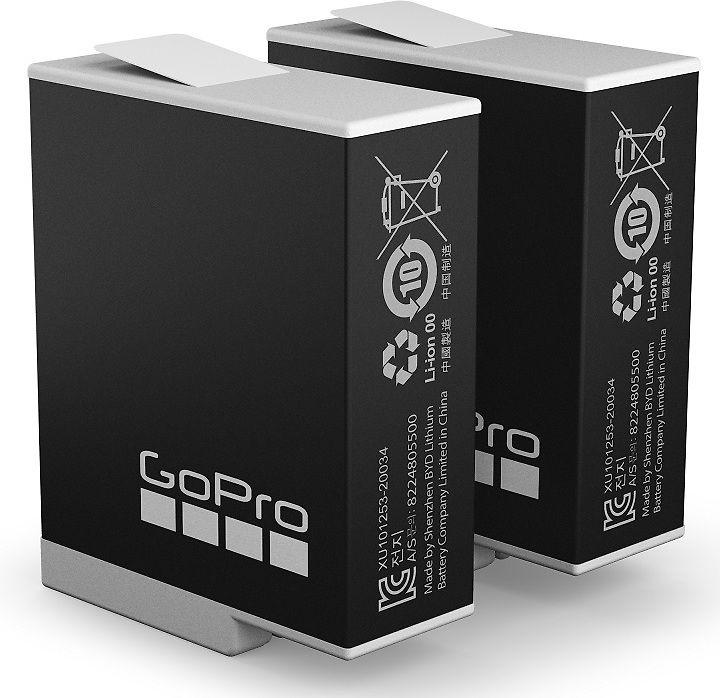 GOPRO ENDURO BATTERY 2-PACK (HERO12/HERO11/HERO10/HERO9 Juodas)