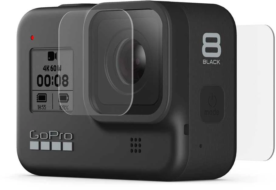 Apsauginiai GoPro HERO8 ekrano ir objektyvo stikliukai, 4 vnt.