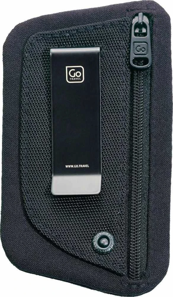 GoTravel The Clip Pouch juoda piniginė su segtuku